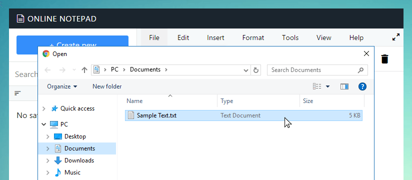 Open file dialog in Sowseo